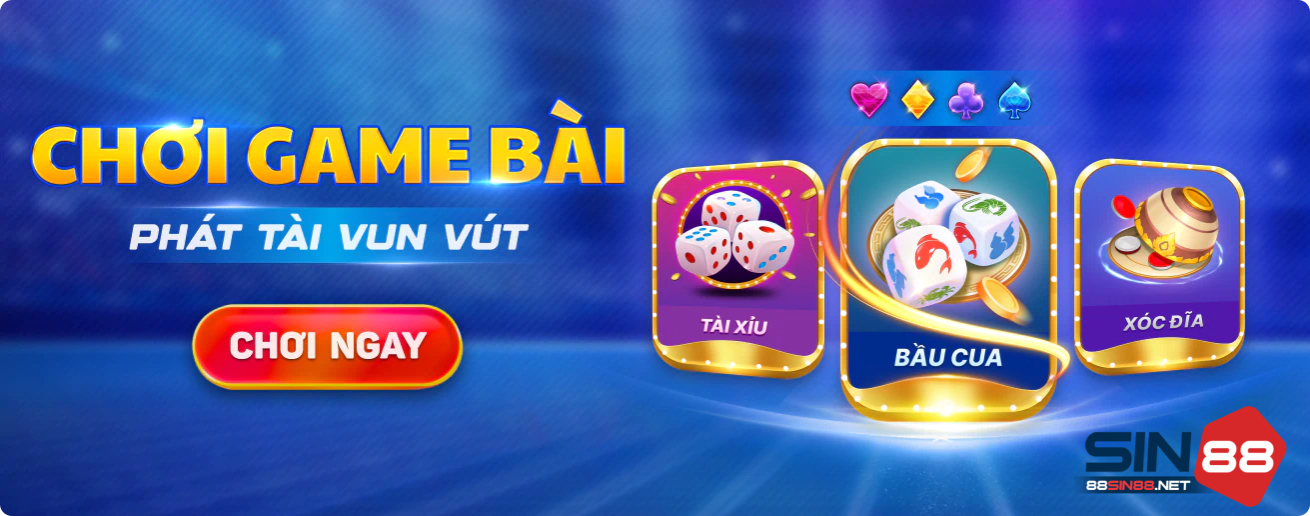 Banner game bài đổi thưởng sin88