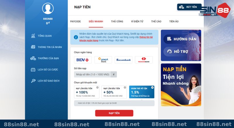 Phương thức nạp tiền trực tuyến siêu tiện lợi Phương thức nạp tiền trực tuyến siêu tiện lợi